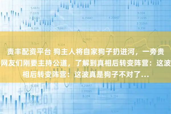 责丰配资平台 狗主人将自家狗子扔进河,一旁贵宾看得瑟瑟发抖…网友们刚要主持公道,了解到真相后转变阵营:这波真是狗子不对了…